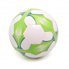 Мяч футбольный IVN №5 ПВХ 1,8мм бело-зеленый