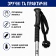 Палиці для трекінгу та походів Anti-Shock 65–135 см, телескопічні, комплект 2 шт