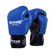 Рукавички боксерські BOXER 8 oz кожвініл 0,6 мм сині