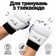 Перчатки-накладки для тхэквондо защитные с открытыми пальцами на липучке, размер XL, белые