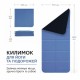 Килимок для фітнесу та йоги TPE 183 х 61 х 0.6 см складаний чорно-синій