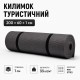 Килимок туристичний IVN 200×60×1 см ППЕ 33 кг/м³ каремат для кемпінгу, походів та відпочинку темно-сірий