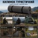 Килимок туристичний IVN 200×60×1 см ППЕ 33 кг/м³ каремат для кемпінгу, походів та відпочинку темно-сірий