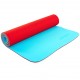Килимок для фітнесу та йоги (йога мат) Zelart двошаровий 1730*610*6 мм червоно-блакитний ZEL PROFI-5172-14