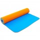 Коврик для фитнеса и йоги (йога мат) Zelart двухслойный 1730*610*6 мм оранжево-синий  ZEL PROFI-5172-5