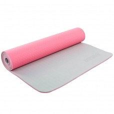Коврик для фитнеса и йоги (йога мат) Zelart двухслойный 1730*610*6 мм розово-серый ZEL PROFI-5172-6