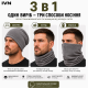 Шапка-баф флісова IVN 3 в 1 з утяжкою, тепла, двошарова, сіра