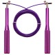 Скакалка швидкісна Кроссфіт з підшипником та сталевим тросом з алюмінієвими ручками CIMA фіолетовий