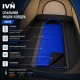 Спальный мешок-одеяло IVN 210×75 см синий 200 г/м² с капюшоном