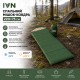 Спальный мешок-одеяло IVN 220×75 см с капюшоном, водоотталкивающий, микрофибра, +5°C, зеленый