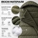 Спальный мешок IVN Comfort Max Fleece 220×80 см теплый флисовый с оливковым капюшоном