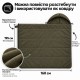 Спальный мешок IVN Comfort Max Fleece 220×80 см теплый флисовый с оливковым капюшоном