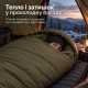 Спальный мешок IVN Comfort Max Fleece 220×80 см теплый флисовый с оливковым капюшоном