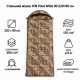 Спальный мешок IVN Pixel Wide 90 220×90 см флисовый, утепленный, пиксель