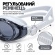 Очки для плавания подростковые с берушами в футляре, серые