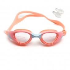 Очки для плавания PEISO антифог, UV-защита, силиконовая посадка, розовые