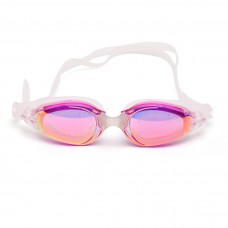 Очки для плавания Grilong взрослые с зеркальными линзами Anti-Fog и UV-защитой, широкий обзор, фиолетово-белые